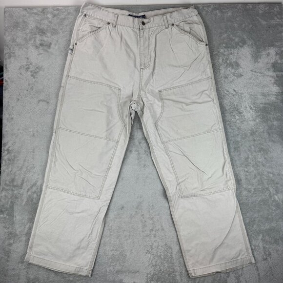 Vintage Nautica Jeans Mens Double Knee Y2K Carpenter Canvas Pants Cargo Casual - Picture 2 of 12